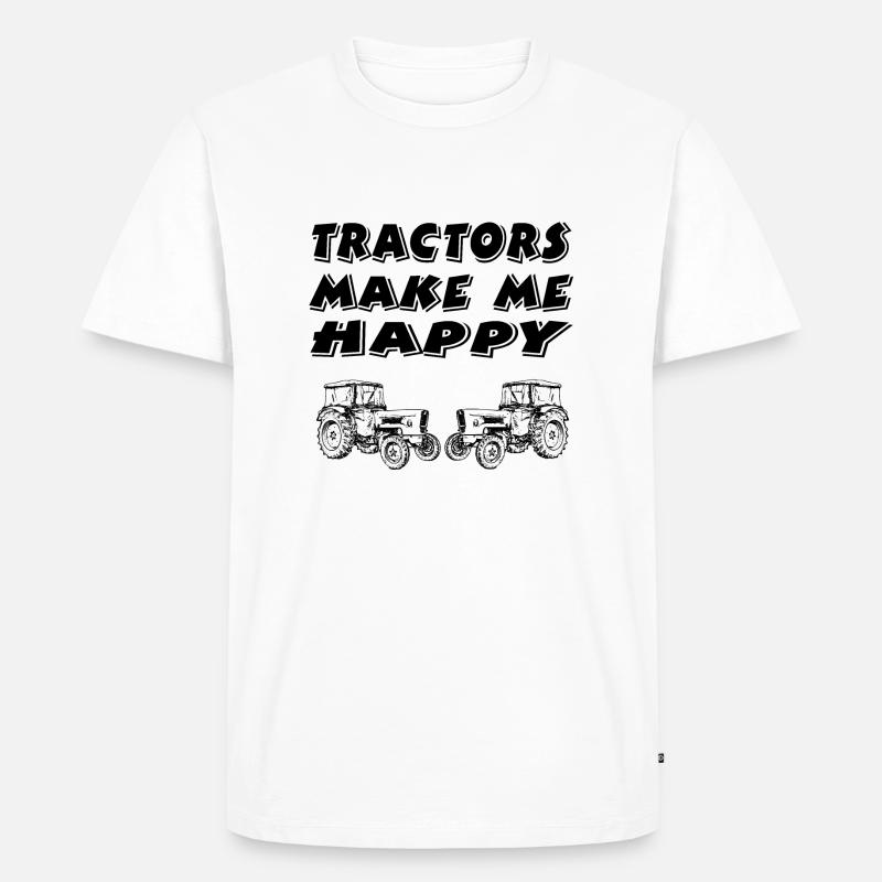 Traktor - Männer Premium Bio T-Shirt - Weiß