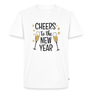 Vive la nouvelle année - T-shirt Premium bio Homme - blanc - Devant - Nico (187cm)
