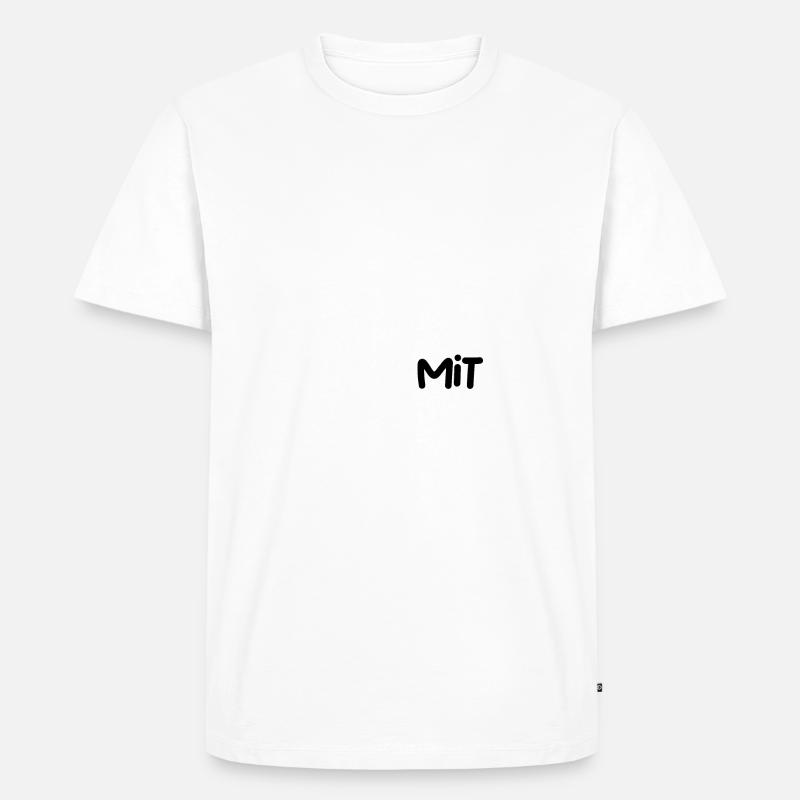 Mit Wanderschuhen - Männer Premium Bio T-Shirt - Weiß