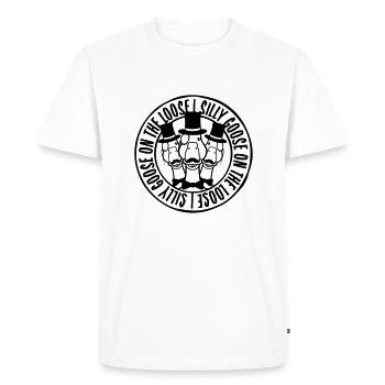 goose on the loose - Men's Premium Organic T-Shirt - white - Front - Nico (187cm)