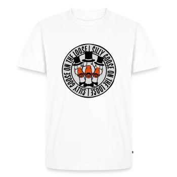 goose on the loose - Men's Premium Organic T-Shirt - white - Front - Nico (187cm)