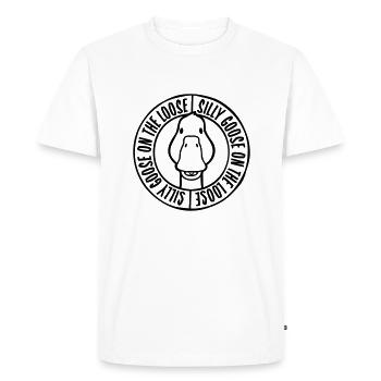 goose on the loose - Men's Premium Organic T-Shirt - white - Front - Nico (187cm)
