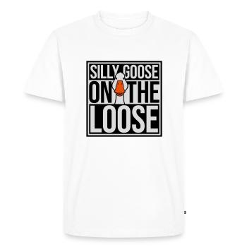 oie en liberté - T-shirt Premium bio Homme - blanc - Devant - Nico (187cm)