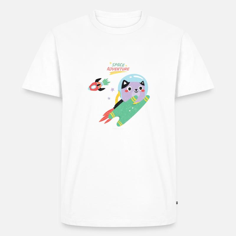 Chaton de l’espace. - T-shirt Premium bio Homme - blanc