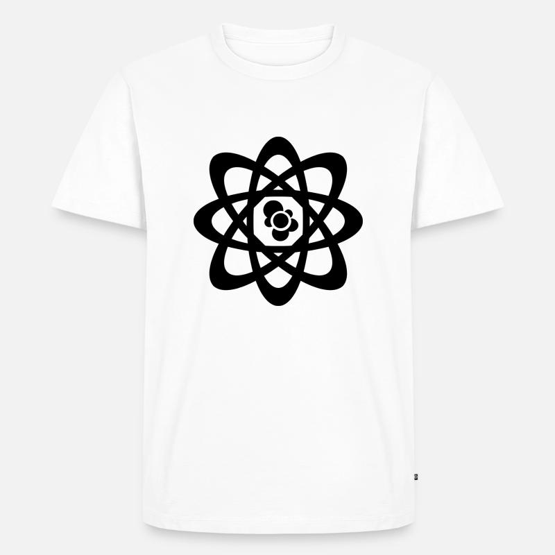 Atom - Männer Premium Bio T-Shirt - Weiß