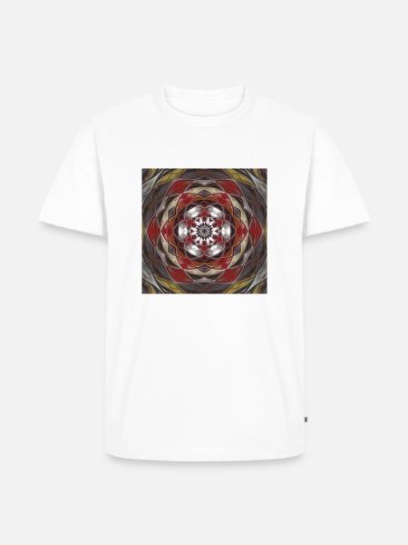 Mosaik - Männer Premium Bio T-Shirt - Weiß