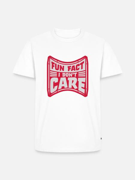 I don't care fact - Men's Premium Organic T-Shirt - white