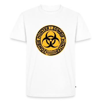 chasseur de zombies citation d’Halloween - T-shirt Premium bio Homme - blanc - Devant - Nico (187cm)
