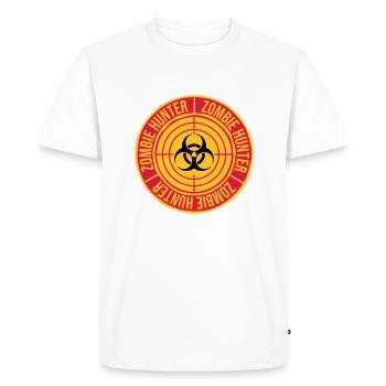 citation d’Halloween de chasseur de zombies - T-shirt Premium bio Homme - blanc - Devant - Nico (187cm)