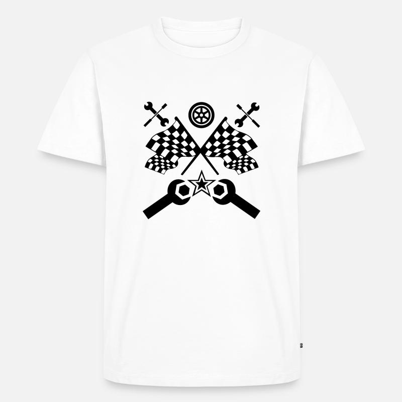 Auto - Männer Premium Bio T-Shirt - Weiß