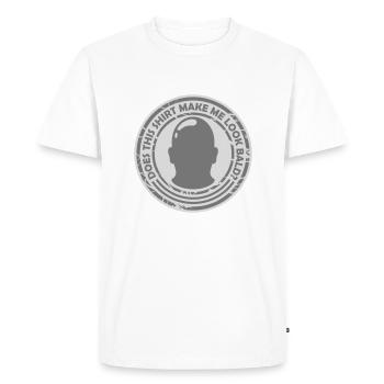 look soon citation de chemise - T-shirt Premium bio Homme - blanc - Devant - Nico (187cm)