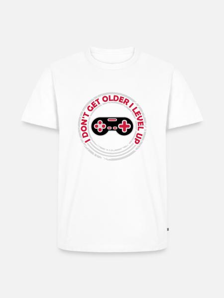 get older level up - Men's Premium Organic T-Shirt - white