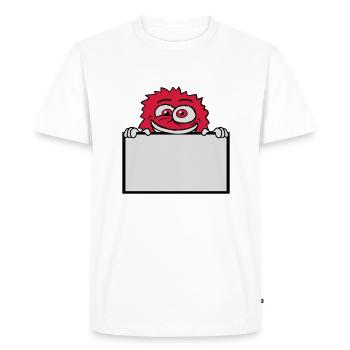 Sign show insane monster - Men's Premium Organic T-Shirt - white - Front - Nico (187cm)