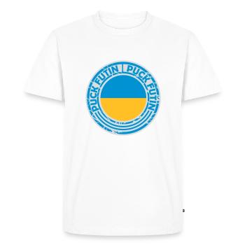 Conception du logo Puck Futin - T-shirt Premium bio Homme - blanc - Devant - Nico (187cm)