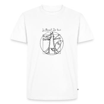 Le Renard de Vinci black - T-shirt Premium bio Homme - blanc - Devant - Nico (187cm)