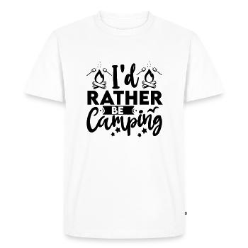 Id Rather Be Camping 01 - Men's Premium Organic T-Shirt - white - Front - Nico (187cm)