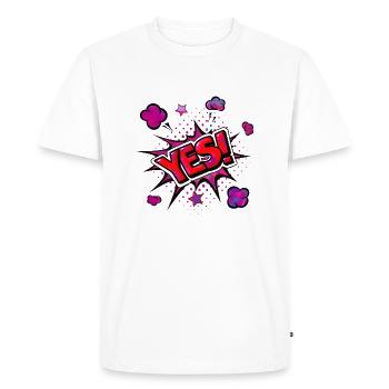 yes sing funny no girl feminism apply always - Men's Premium Organic T-Shirt - white - Front - Nico (187cm)