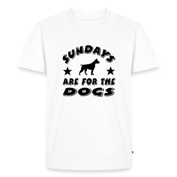 Canine - T-shirt Premium bio Homme - blanc - Devant - Nico (187cm)