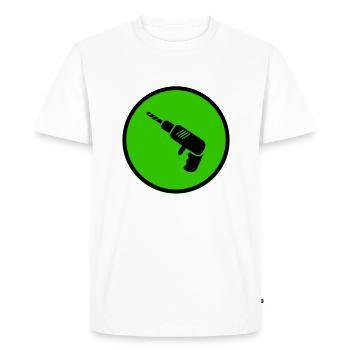 Drill - Men's Premium Organic T-Shirt - white - Front - Nico (187cm)