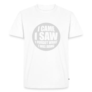 I came saw forget - Men's Premium Organic T-Shirt - white - Front - Nico (187cm)