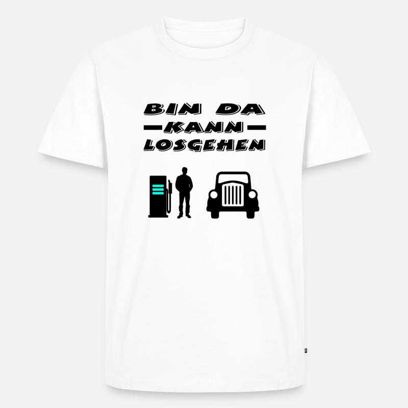 Auto - Männer Premium Bio T-Shirt - Weiß