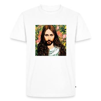 Portrait of Jesus Christ - Men's Premium Organic T-Shirt - white - Front - Nico (187cm)