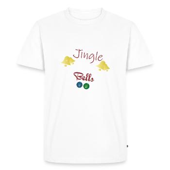 Jingle mes couilles - T-shirt Premium bio Homme - blanc - Devant - Nico (187cm)