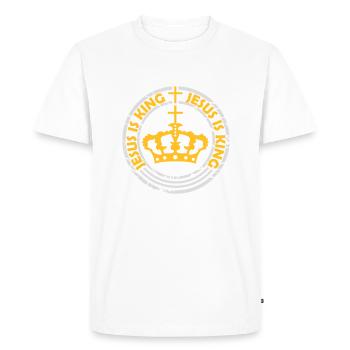 jesus is king quote - Men's Premium Organic T-Shirt - white - Front - Nico (187cm)