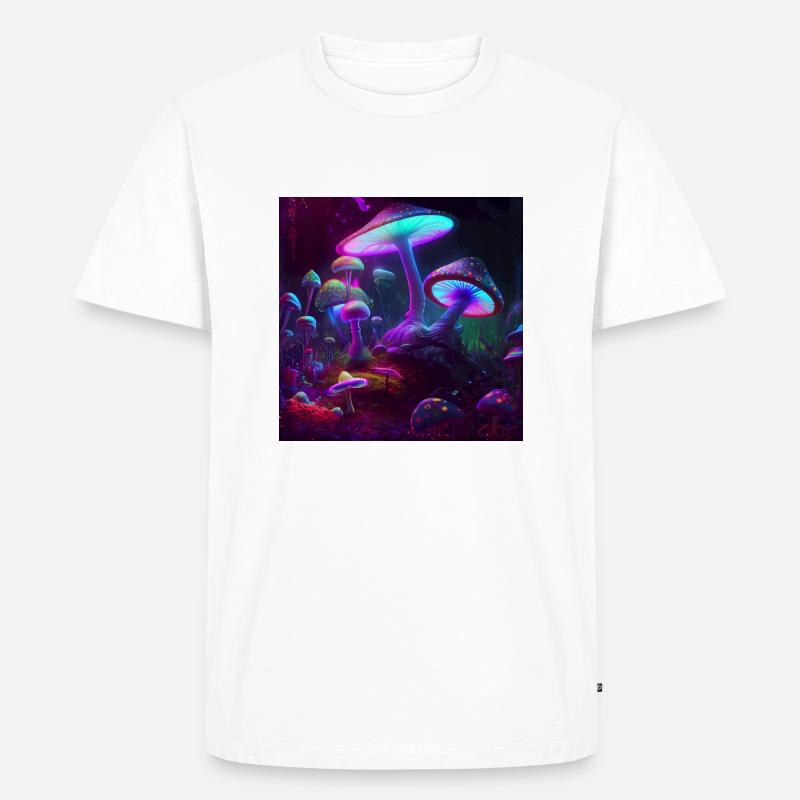 Pilz1 - Männer Premium Bio T-Shirt - Weiß