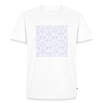 Modèle chinois - T-shirt Premium bio Homme - blanc - Devant - Nico (187cm)