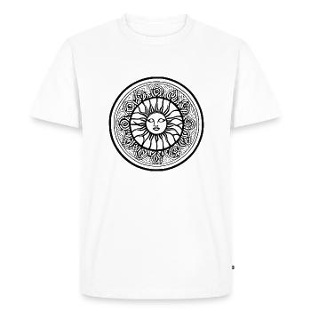 Soleil Lune Mosaïque Astrologie symbole mystique 6 - T-shirt Premium bio Homme - blanc - Devant - Nico (187cm)