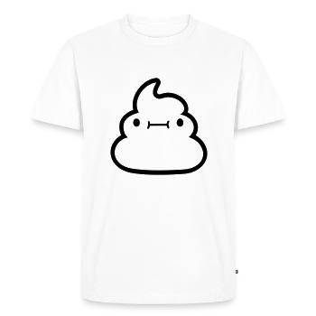 Face Kawaii tas de merde - T-shirt Premium bio Homme - blanc - Devant - Nico (187cm)