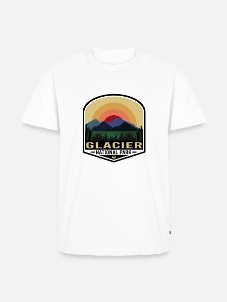 Gletscher-Nationalpark - Männer Premium Bio T-Shirt - Weiß