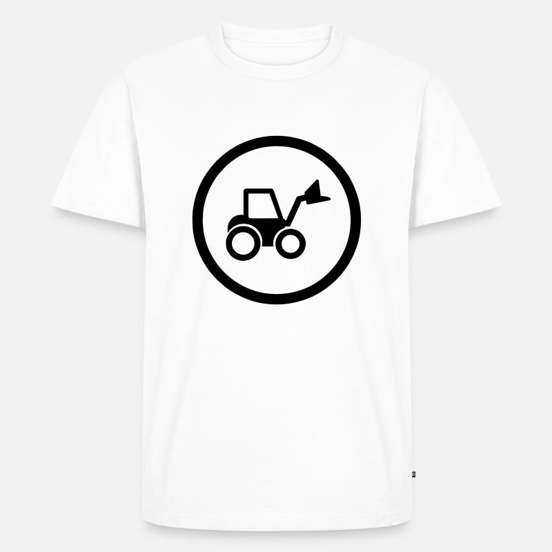 Bagger logo - Männer Premium Bio T-Shirt - Weiß