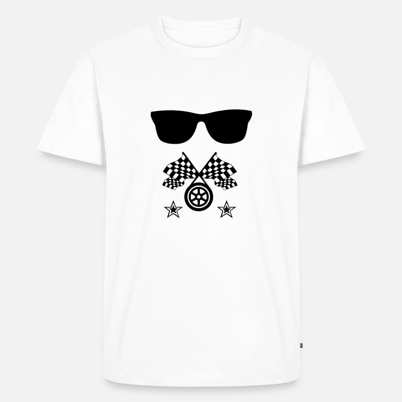 Auto - Männer Premium Bio T-Shirt - Weiß