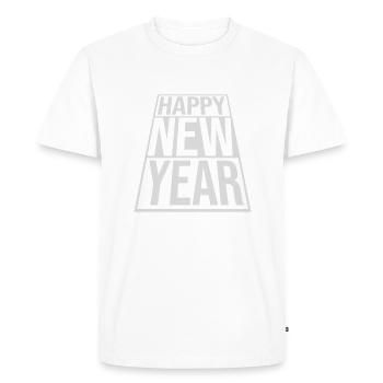 Citation Bonne année - T-shirt Premium bio Homme - blanc - Devant - Nico (187cm)