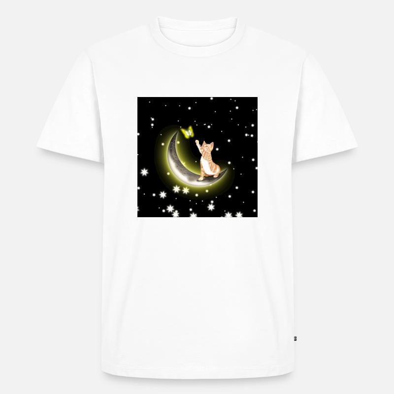RS - LUA CRESCENTE AMARELA - Männer Premium Bio T-Shirt - Weiß