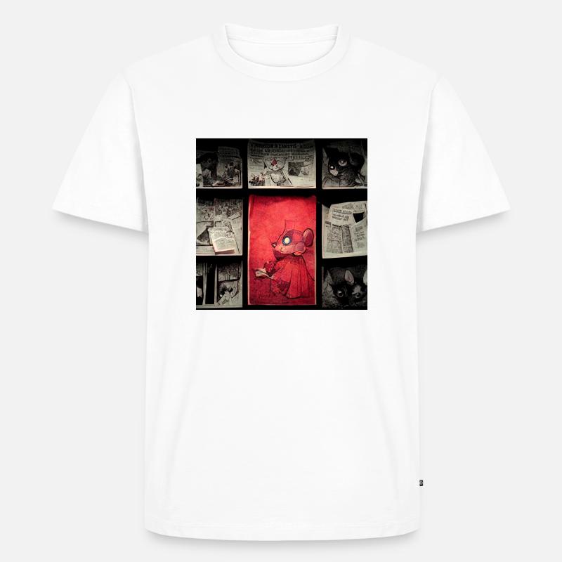 Leben einer Comic Maus - Männer Premium Bio T-Shirt - Weiß