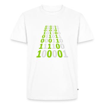 Binary Code Program Language - Men's Premium Organic T-Shirt - white - Front - Nico (187cm)