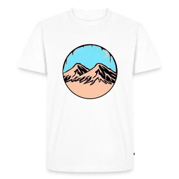 Montagnes de ciel étoilé - T-shirt Premium bio Homme - blanc - Devant - Nico (187cm)