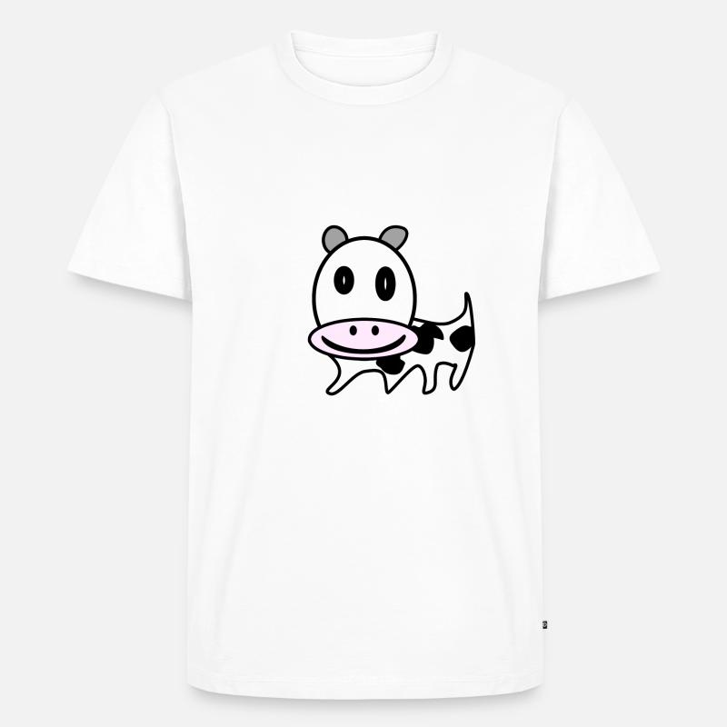 KUH - Männer Premium Bio T-Shirt - Weiß