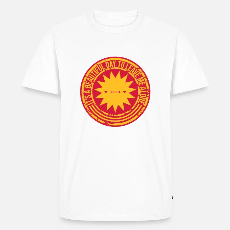 leave me alone day - Männer Premium Bio T-Shirt - Weiß