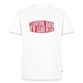 Journée Laissez-moi tranquille - T-shirt Premium bio Homme - blanc - Devant - Nico (187cm)