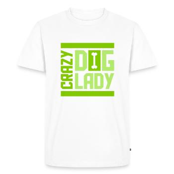 crazy dog lady quote - Men's Premium Organic T-Shirt - white - Front - Nico (187cm)