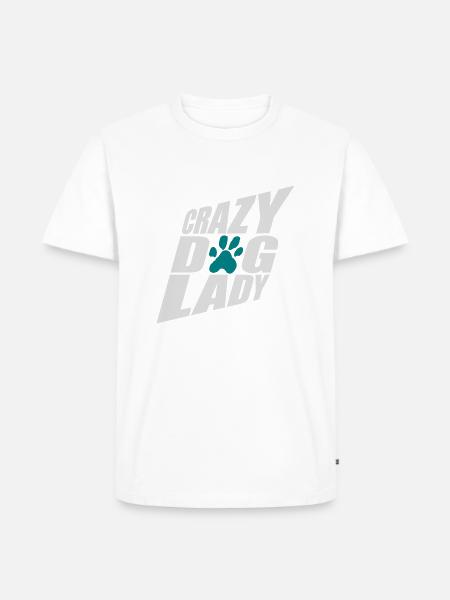 crazy dog lady quote - Men's Premium Organic T-Shirt - white
