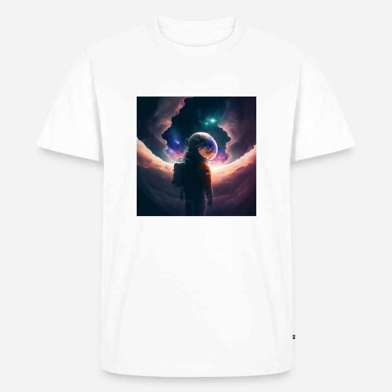 Astronaute perdu dans l’espace - T-shirt Premium bio Homme - blanc