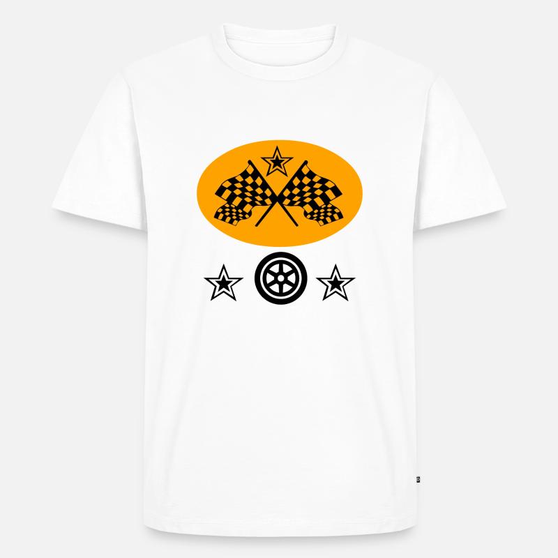 Auto - Männer Premium Bio T-Shirt - Weiß