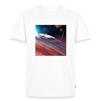 Créativité cosmique 3 - T-shirt Premium bio Homme - blanc - Devant - Nico (187cm)
