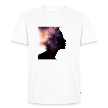 Profil nébuleux - T-shirt Premium bio Homme - blanc - Devant - Nico (187cm)