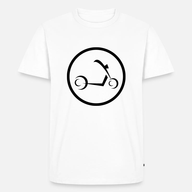 E-Scooter E-Roller Scooter - Männer Premium Bio T-Shirt - Weiß